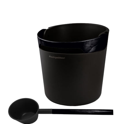 Harvia Helmi Saunaeimer und Kellen-Set Black