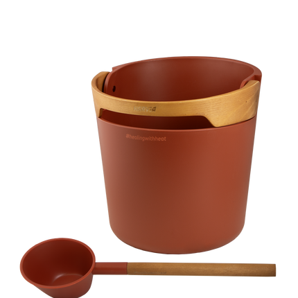 Harvia Helmi Saunaeimer & Kellen-Set Terracotta