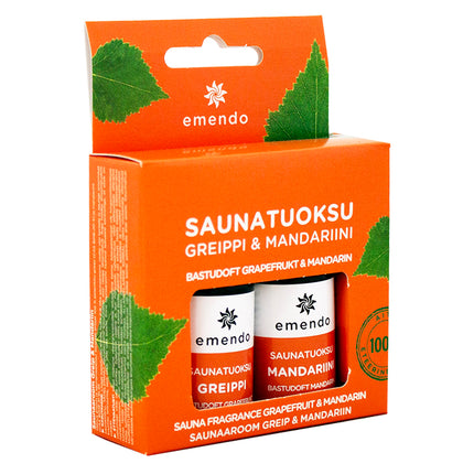 Emendo Sauna-Duft Grapefruit & Mandarine – 2 × 10 ml